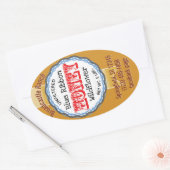 Gold Ribbon Red Typografie Honey Stickers (Envelop)