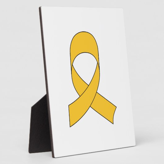 Gold Ribbon Teken Fotoplaat (Zijkant)