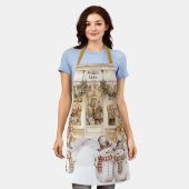 Gold Ribbon Winter Bakery Schort (Gedragen)