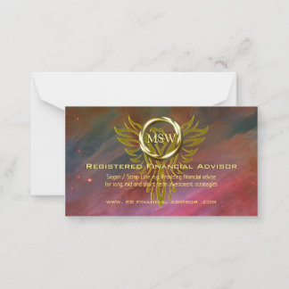 Gold Ring Phoenix, Space Nebula, financieel advise Advieskaart