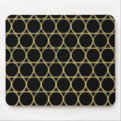 Gold Rings op zwarte moderne afbeelding Muismat (Voorkant)