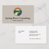 Gold River Sunset Horizon Landschap Logo Visitekaartje (Voorkant / Achterkant)