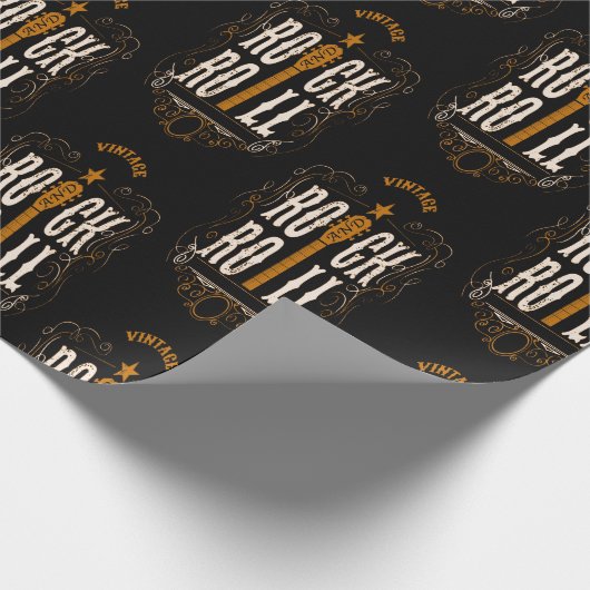 Gold Rock en Roll Cadeaupapier (Hoek)