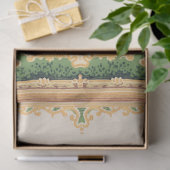  Gold Rococo Flowers en Scrolls Tissuepapier (Geschenk)