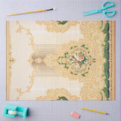  Gold Rococo Flowers en Scrolls Tissuepapier (Craft)