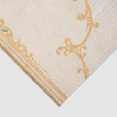  Gold Rococo Flowers en Scrolls Tissuepapier (Detail)