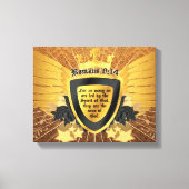 Gold Romans 8:14, Sons of God Canvas Afdruk (Voorkant)