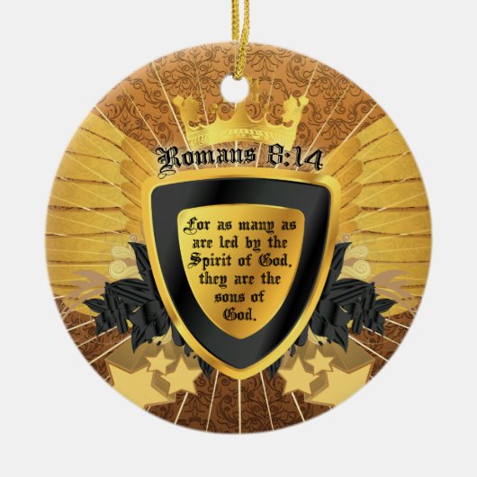 Gold Romans 8:14, Sons of God Keramisch Ornament (Voorkant)