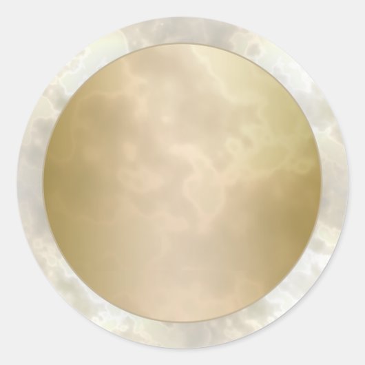 Gold Roos 2 marmer Ronde Sticker (Voorkant)