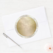 Gold Roos 2 marmer Ronde Sticker (Envelop)