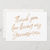 Gold Roos "Bedankt dat je mijn huisvrouw bent" Bedankkaart (Voorkant / Achterkant)