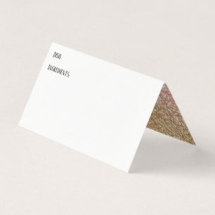 Gold & Roos Gold Glitter Accent Recipent Tent Kaar Visitekaartjes