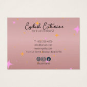 Gold Roos Lash Client Record Script Calligrafie Visitekaartje (Achterkant)