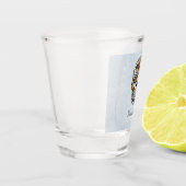 Gold Roos Sugar Skull - Aangepast Shot Glas (Links)