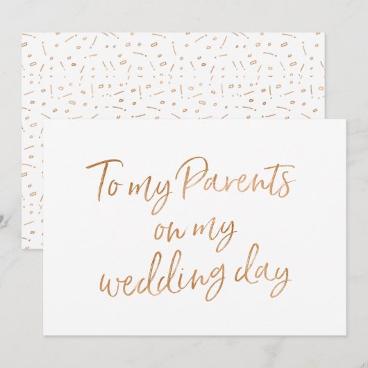 Gold Roos voor mijn ouders Kaart (Voorkant / Achterkant)