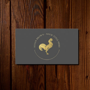 Gold Rooster Logo Visitekaartje