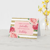 Gold Rose Fleurs Godmère Carte d'anniversaire (Fleur jaune)