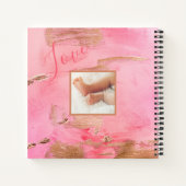 Gold Rose Photo Abstrait Watercolor Baby Journal (Dos)