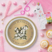 Gold Rosh Hashanah Jwish New Year Shanah Tovah P Papieren Bordje (Feest)