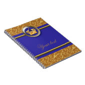 Gold & Royal Blue Crown Elegant Storybook Journal Notitieboek (Rechterzijde)