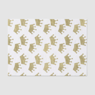 Gold Royal Crowns Fairytale Princess Baby shower Tissuepapier