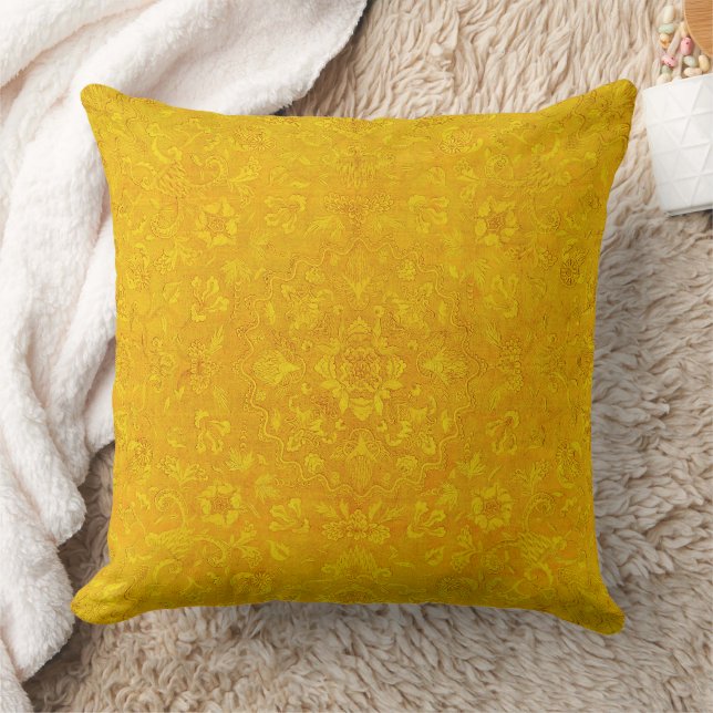 Gold Royal Tegel Wallpaper Pattern Kussen (Deken)