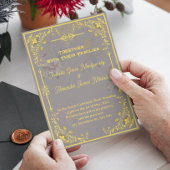 Gold Royal Wedding Invitations personnalisable