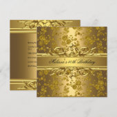 Gold Rozen op de 40e verjaardag van de goudprijs Kaart (Voorkant / Achterkant)