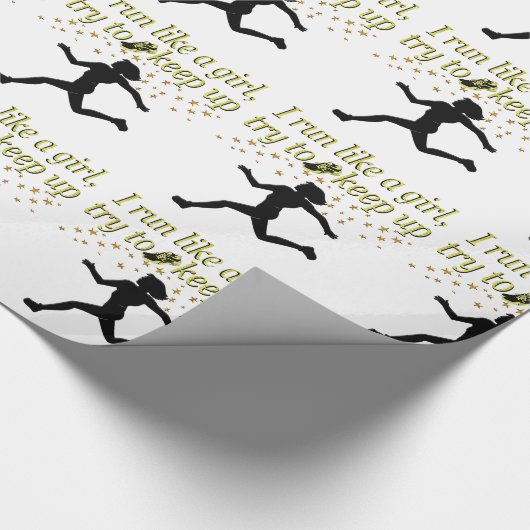 GOLD RUN ZOALS EEN CHAMPION TRACK EN FIELD ONTWERP CADEAUPAPIER (Hoek)