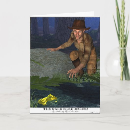 Gold Rush commence la carte de Noël ou d'anniversa (Devant)