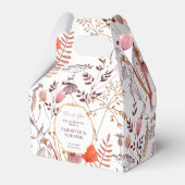 Gold Rustic Boho Chic Wildflowers Fall Wedding Bedankdoosjes (Voorkant Zijde)