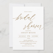 Gold Rustic Elegant Bridal Shower Invitation (Devant)