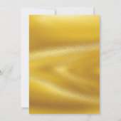 Gold Rustic Floral Pampas Grass Wedding Kaart (Achterkant)