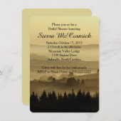 Gold Rustic Mountain Bridal Shower Kaart (Voorkant / Achterkant)