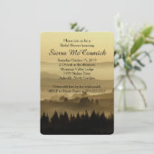 Gold Rustic Mountain Bridal Shower Kaart (Staand voorkant)