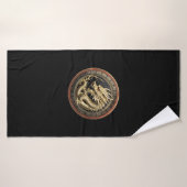 Gold Sacred Eastern Dragon Medallion (Serviette de bain)