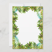 Gold Safari Animal Invitation Anniversaire (Dos)