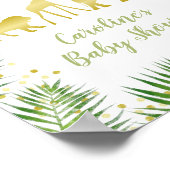 Gold Safari Baby shower Décor Affiche de bienvenue (Coin)