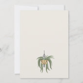 Gold Saga Green Floral Baby shower Invitation (Dos)