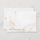 Gold Sage Green Floral Elegant Hartelijk dank Bedankkaart (Achterkant)