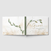 Gold Sage Green Floral Mariage Livre d'or (Complet)