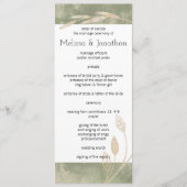 Gold Sage Green Floral Wedding Programme (Devant)