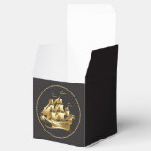 Gold Sailboot Nautical Bedankdoosjes (Geopend)