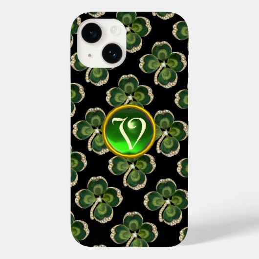 Gold Saint Patrick Shamrock Jewel met Pearls Case-Mate iPhone Case (Achterkant)