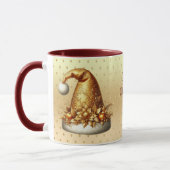 Gold Santa Hat Christmas Holiday Mug (Gauche)