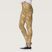 Gold Satin Pattern Leggings -  (Links)