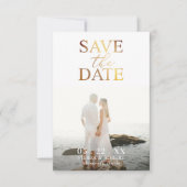 Gold Save the Date Wedding Announding Kaart (Voorkant)