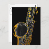 Gold Sax Briefkaart (Voorkant / Achterkant)