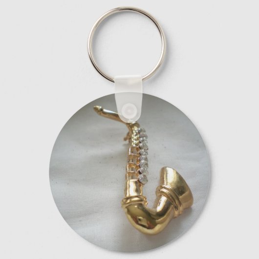 Gold Saxophone Sleutelhanger (Voorkant)