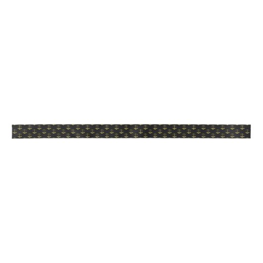 Gold Scales of Justice op Black Repeoning Pattern Lint (Voorkant)